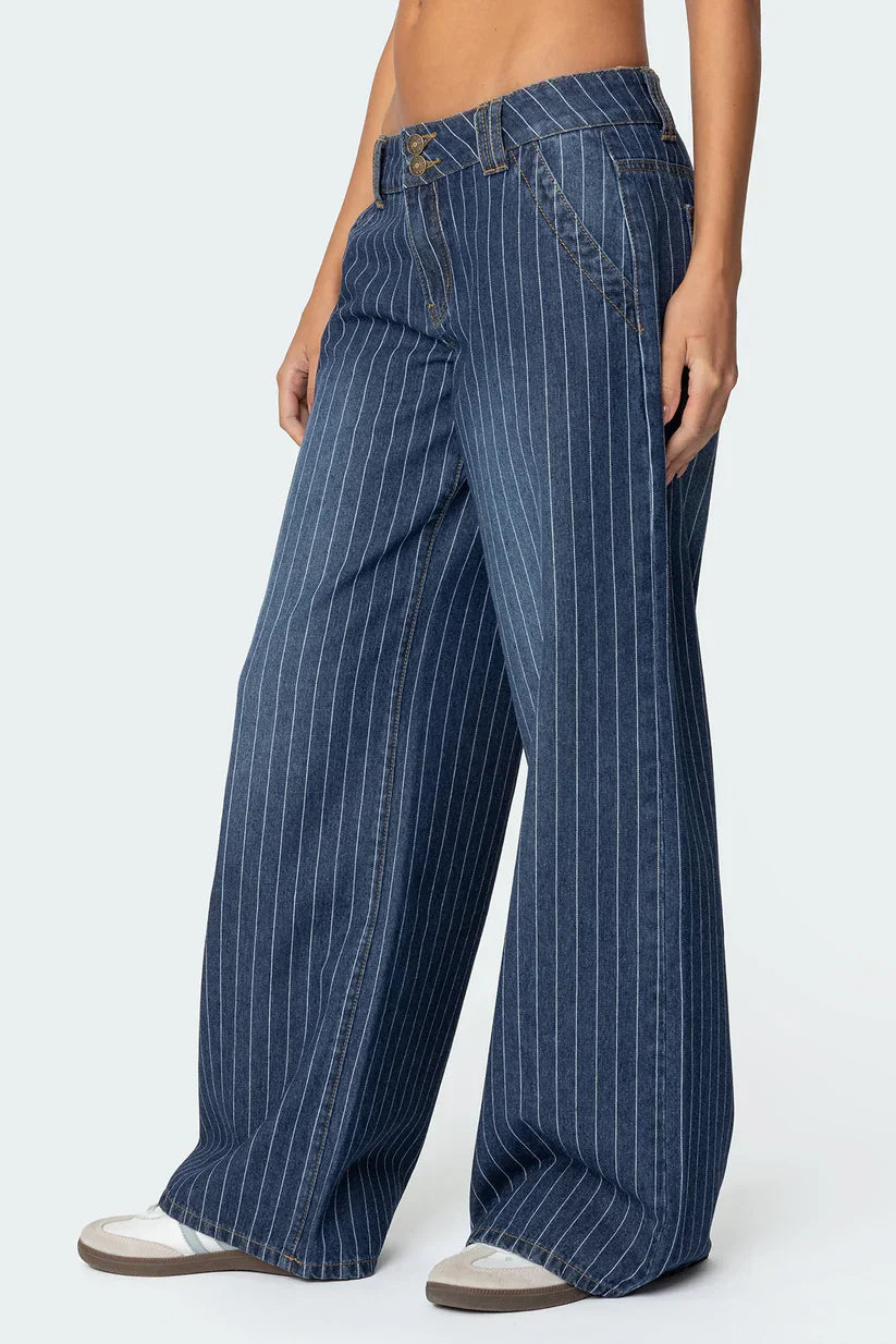Jean taille basse rayé Ma boutique