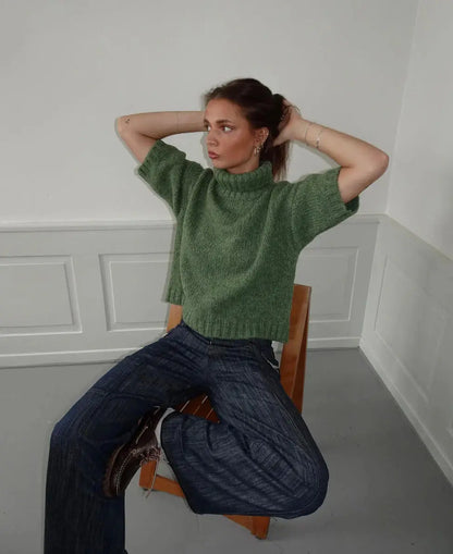 Le Pull Col Roulé Sauge Nolanea