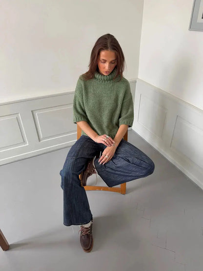 Le Pull Col Roulé Sauge Nolanea